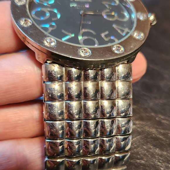 Perini Silver Watch with Crystal Accents - Picture 3 of 7